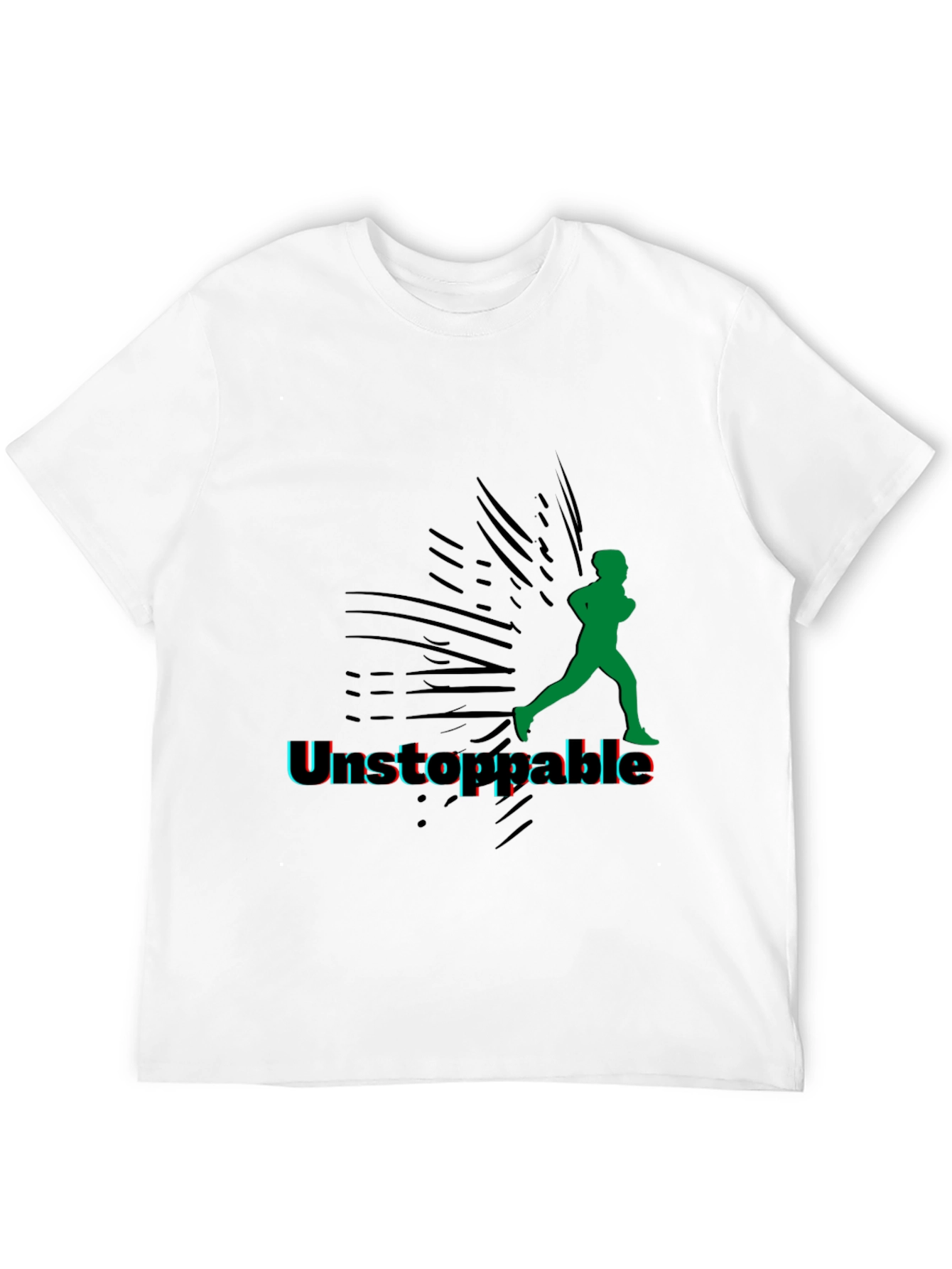 Unstoppable Running Graphic Black Tee