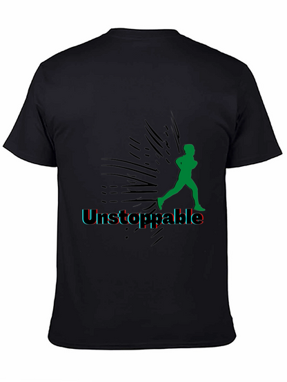 Unstoppable Running Graphic Black Tee