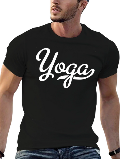 Yoga Graphic Black T-Shirt - Relaxed Fit
