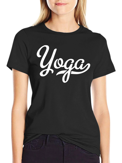 Yoga Graphic Black T-Shirt - Relaxed Fit
