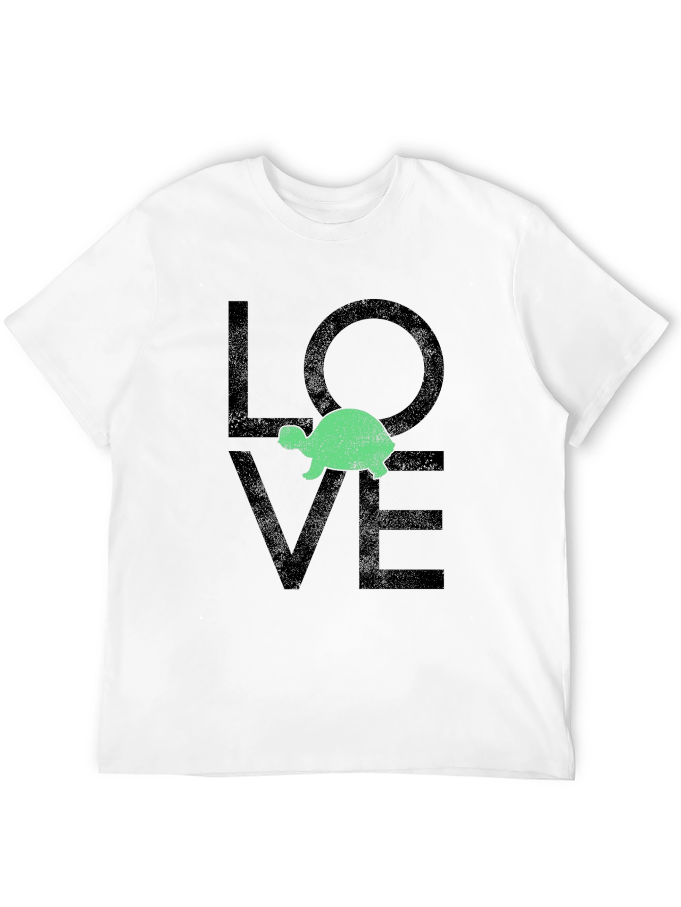 Turtle Love Graphic Tee - Black Cotton Blend