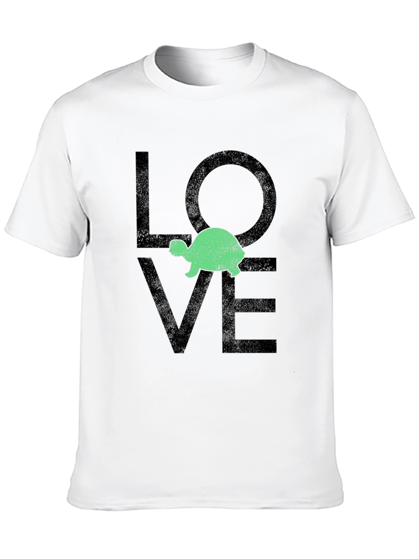 Turtle Love Graphic Tee - Black Cotton Blend