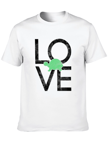 Turtle Love Graphic Tee - Black Cotton Blend