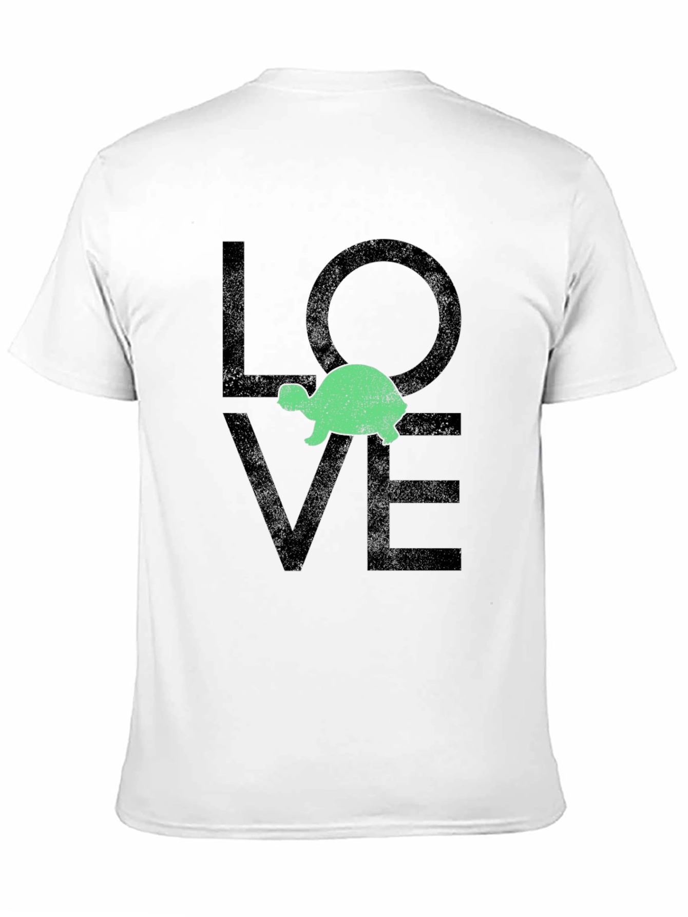 Turtle Love Graphic Tee - Black Cotton Blend