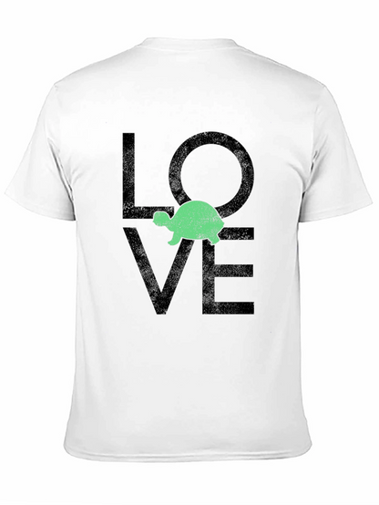 Turtle Love Graphic Tee - Black Cotton Blend