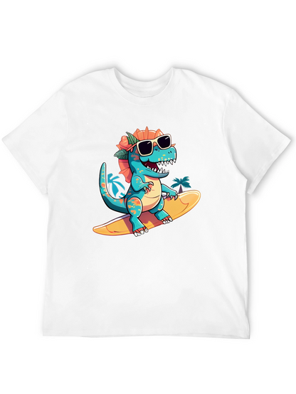 Surfing Dino Tee - Cool Summer Style
