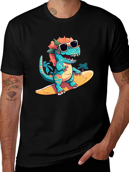 Surfing Dino Tee - Cool Summer Style