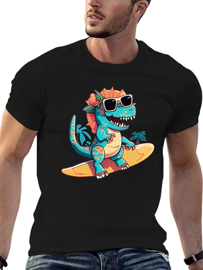 Surfing Dino Tee - Cool Summer Style