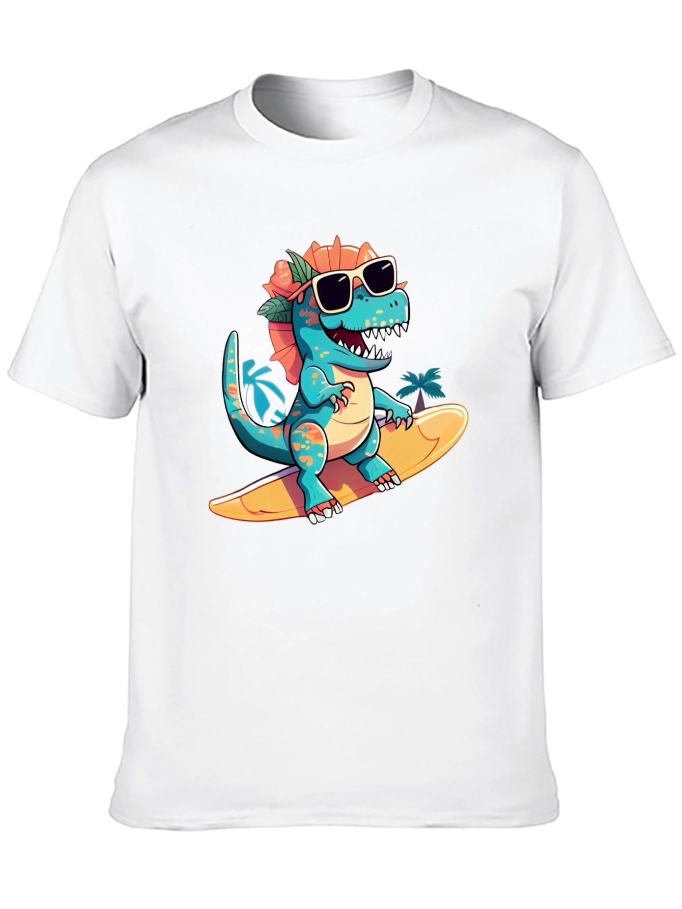Surfing Dino Tee - Cool Summer Style