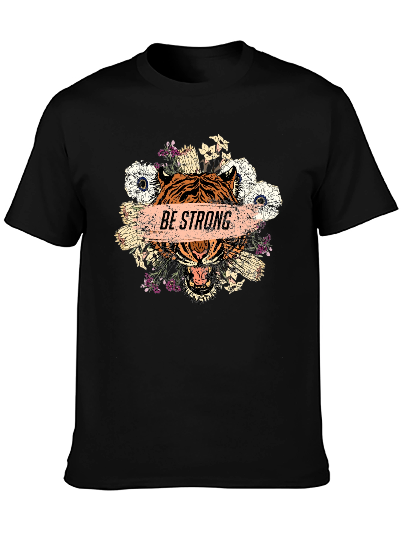 Be Strong Tiger Graphic T-Shirt