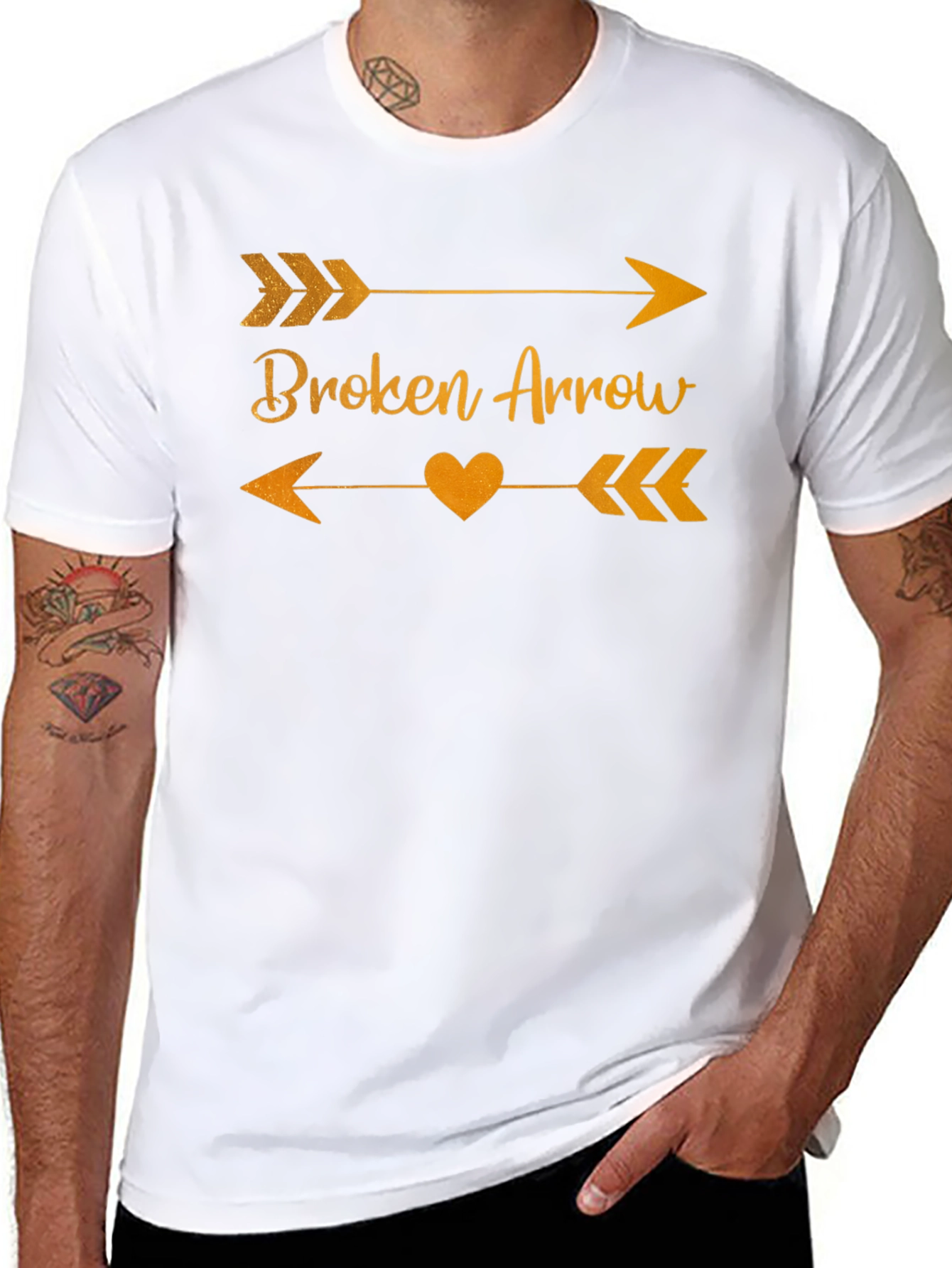 Broken Arrow Graphic Tee - Heart Design