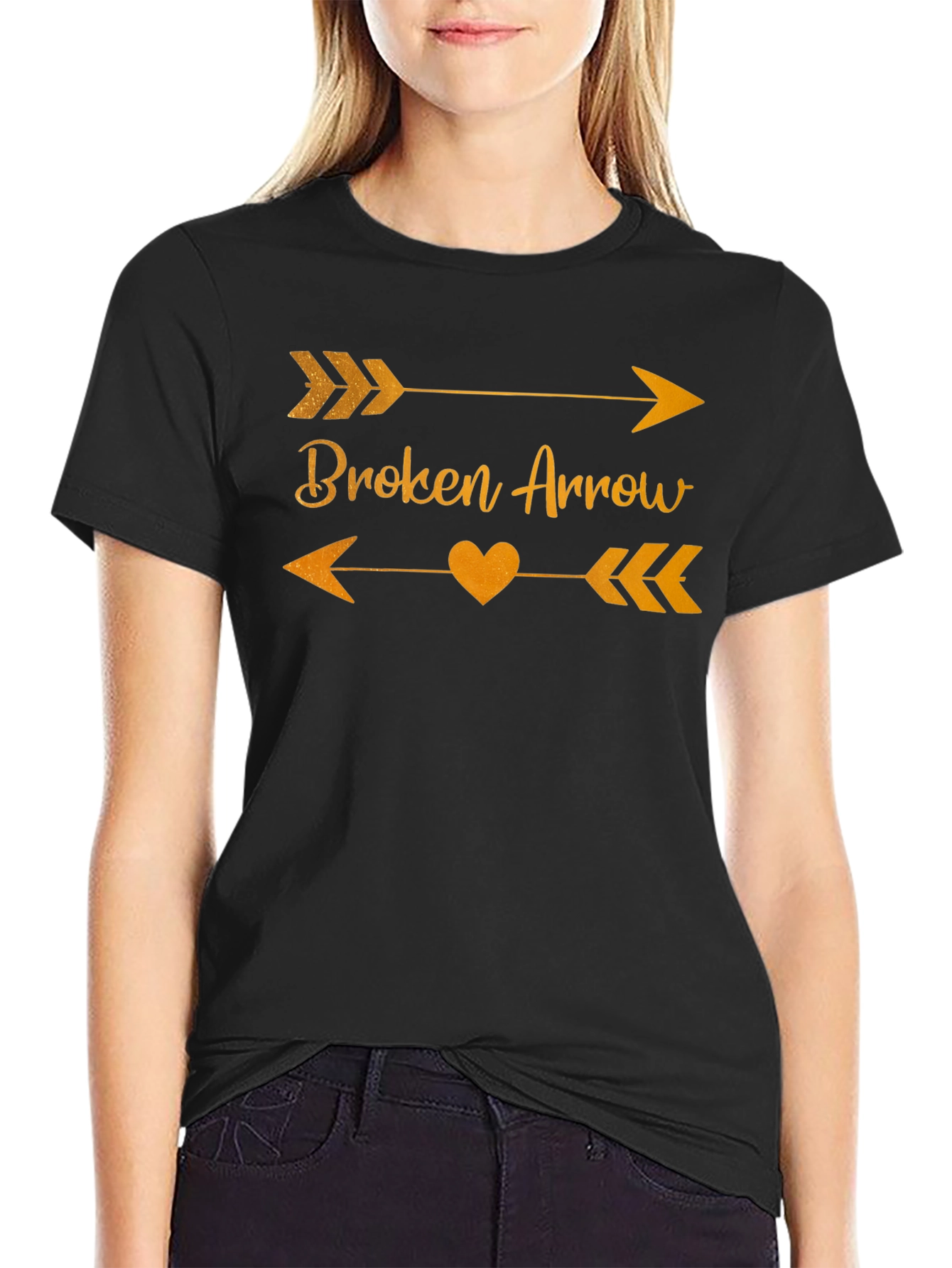 Broken Arrow Graphic Tee - Heart Design