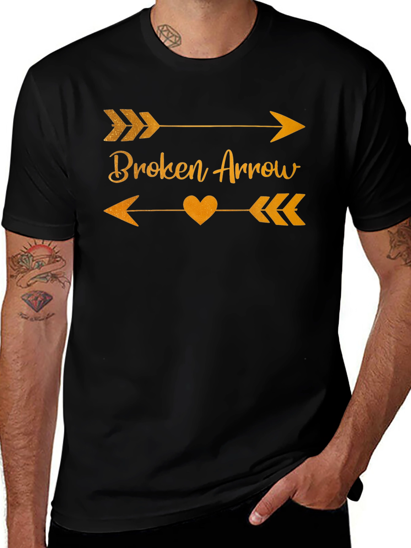 Broken Arrow Graphic Tee - Heart Design