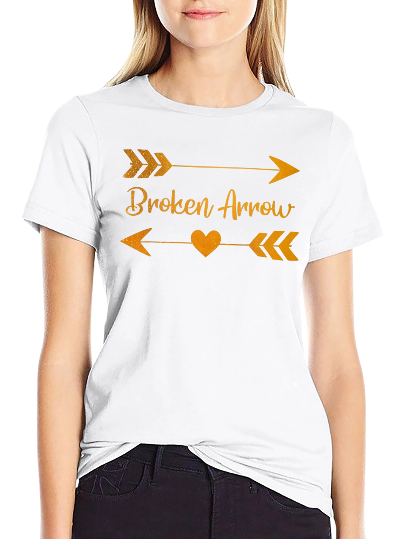 Broken Arrow Graphic Tee - Heart Design