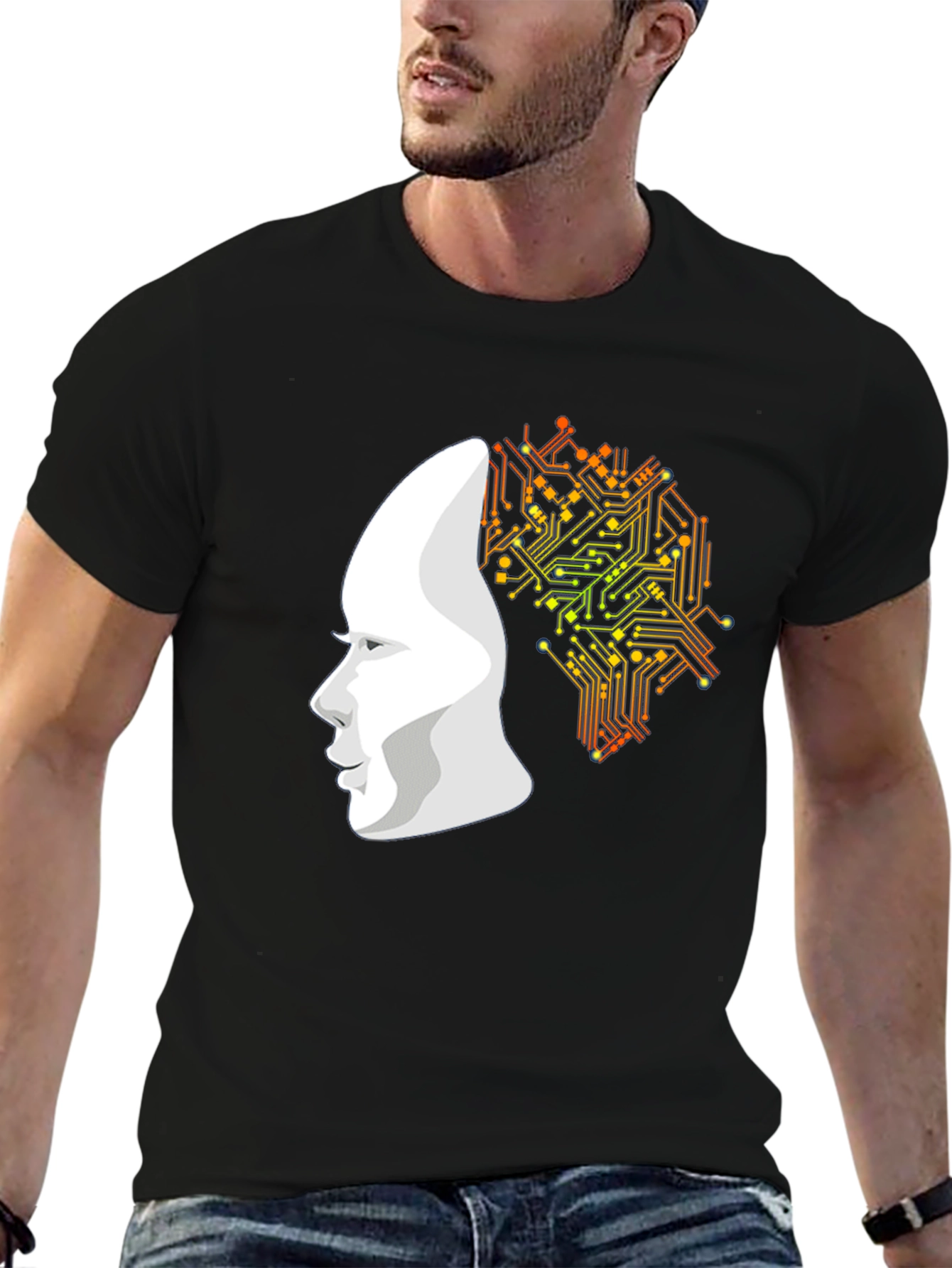 AI Mind T-Shirt - Circuit Board Brain