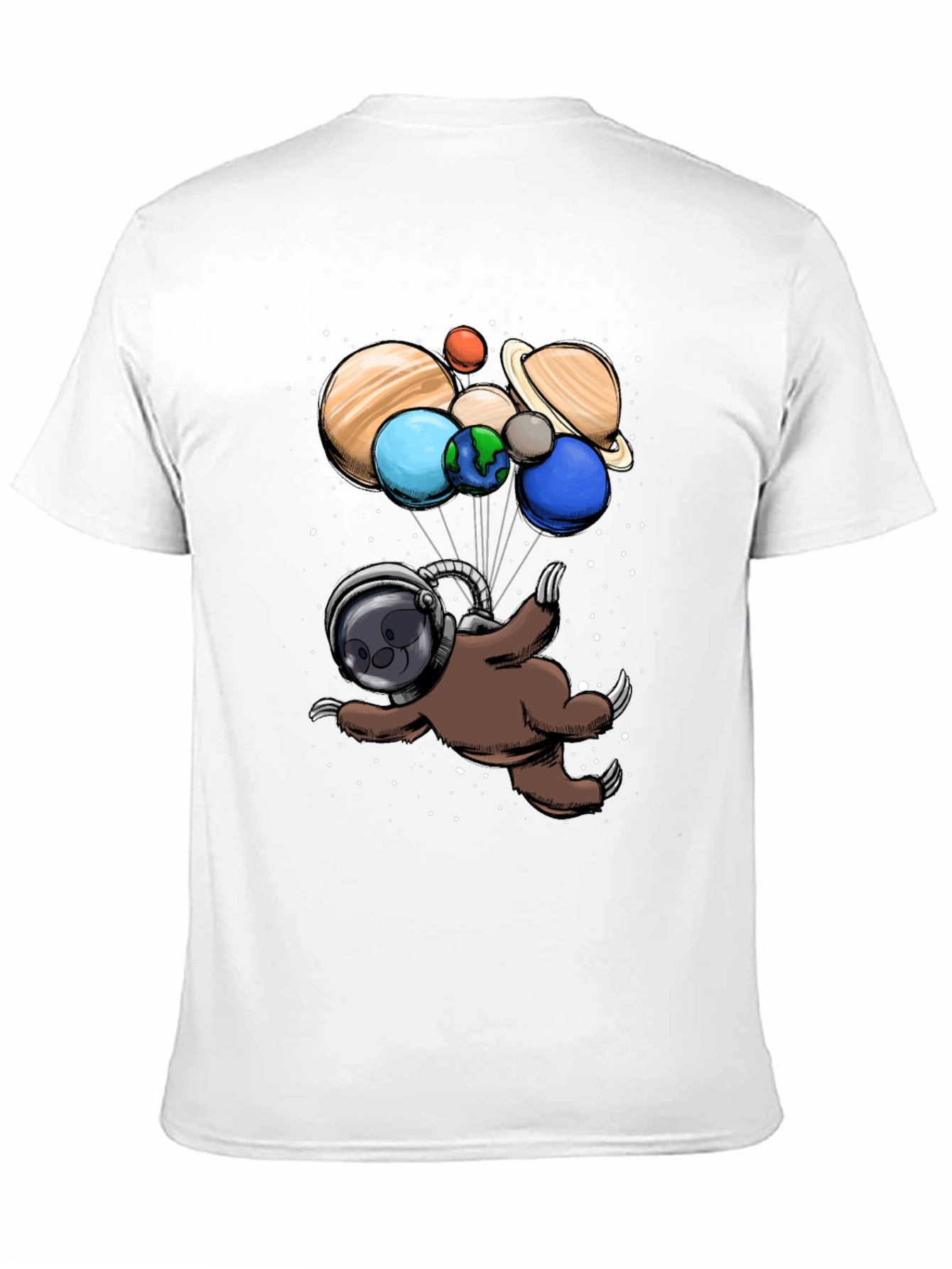 Astronaut Sloth Graphic T-Shirt