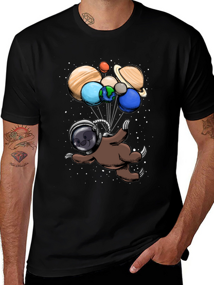 Astronaut Sloth Graphic T-Shirt