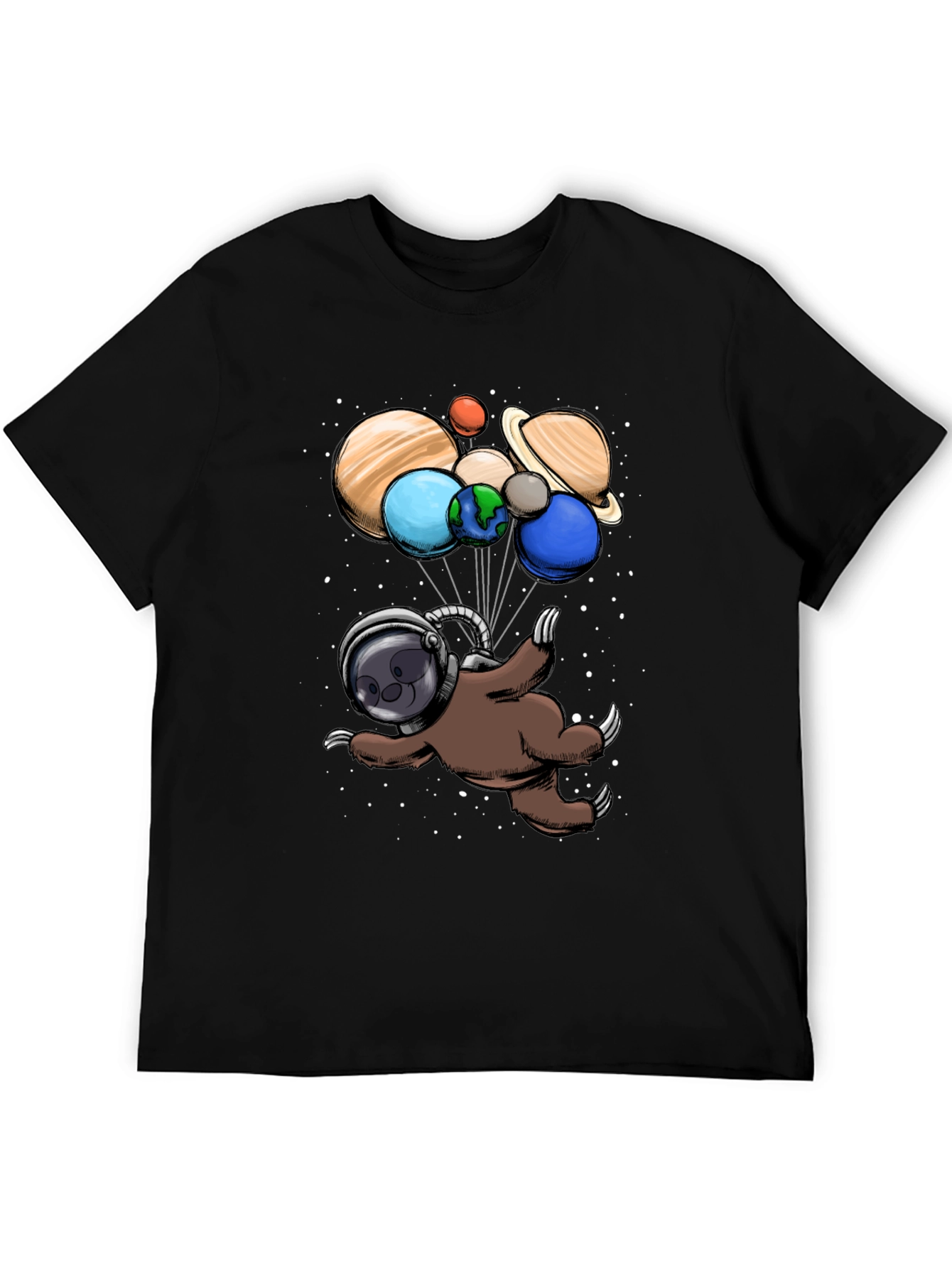 Astronaut Sloth Graphic T-Shirt
