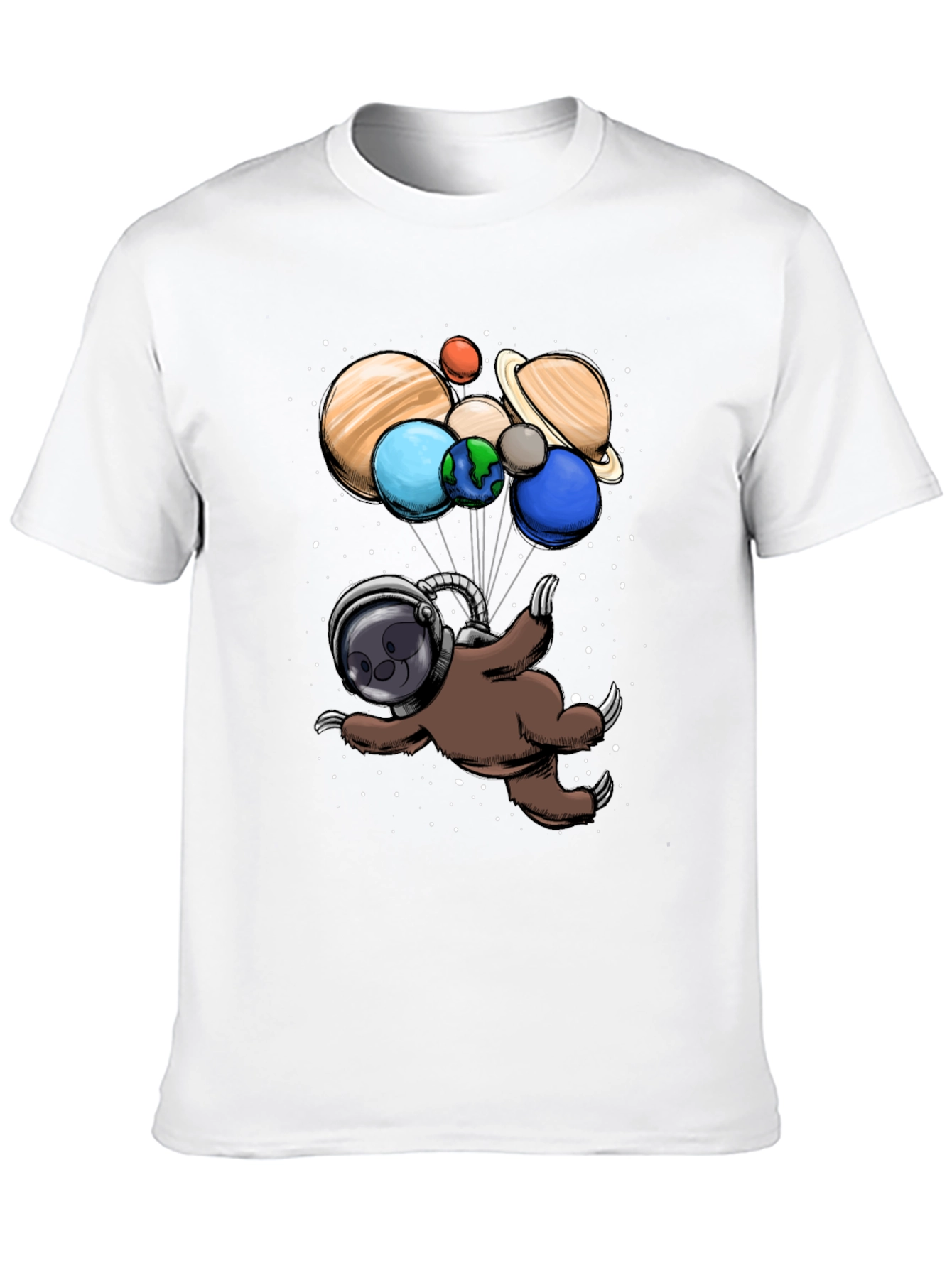 Astronaut Sloth Graphic T-Shirt