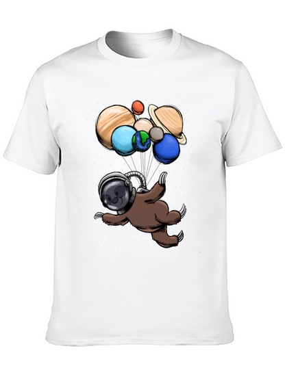 Astronaut Sloth Graphic T-Shirt