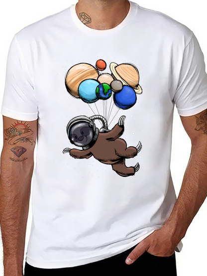 Astronaut Sloth Graphic T-Shirt