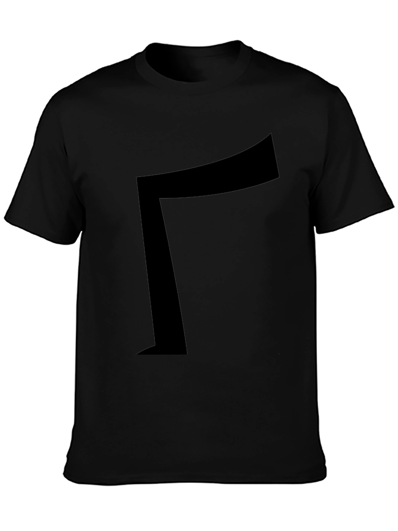 Black T-Shirt with Geometric Design
