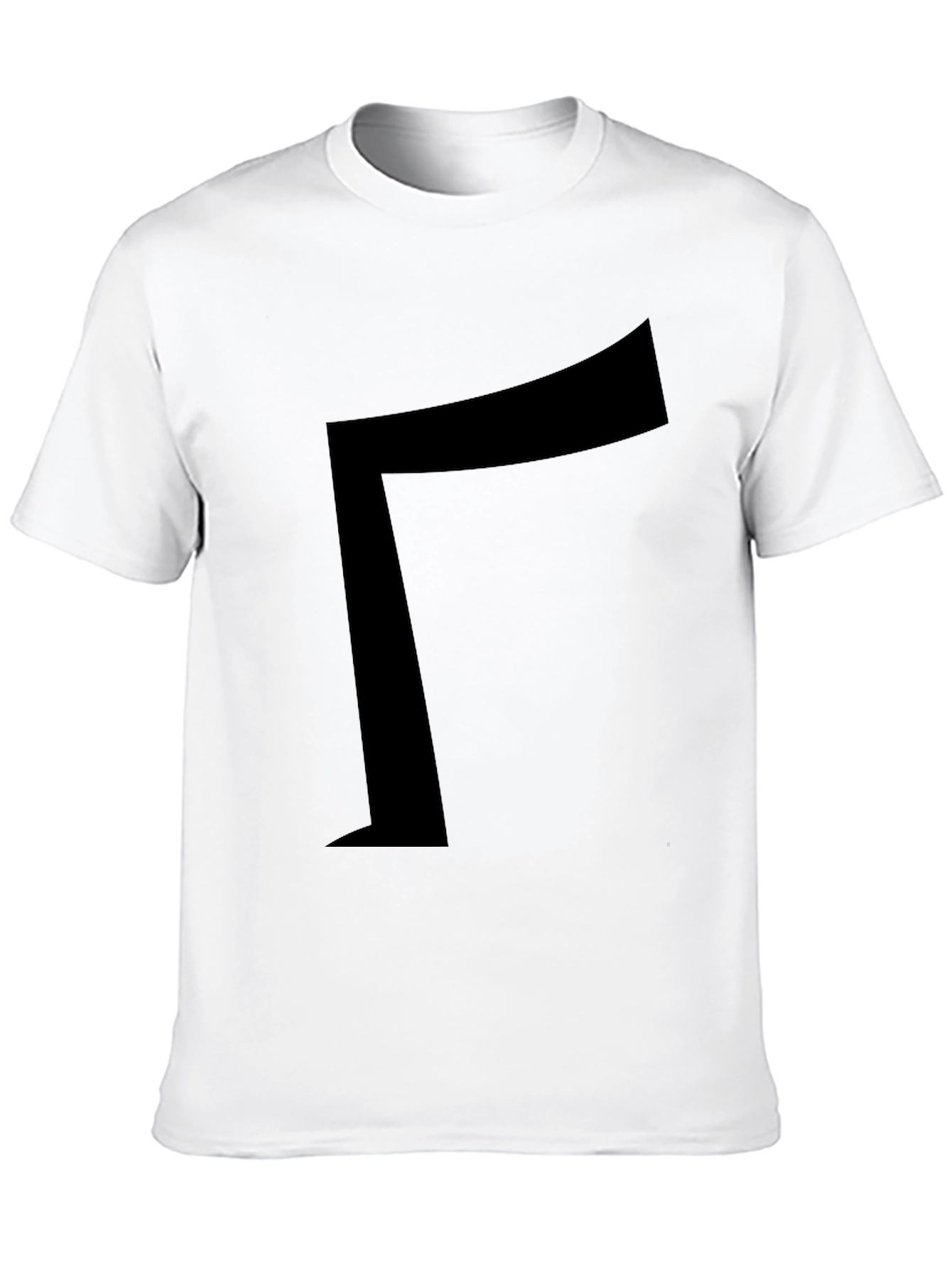 Black T-Shirt with Geometric Design