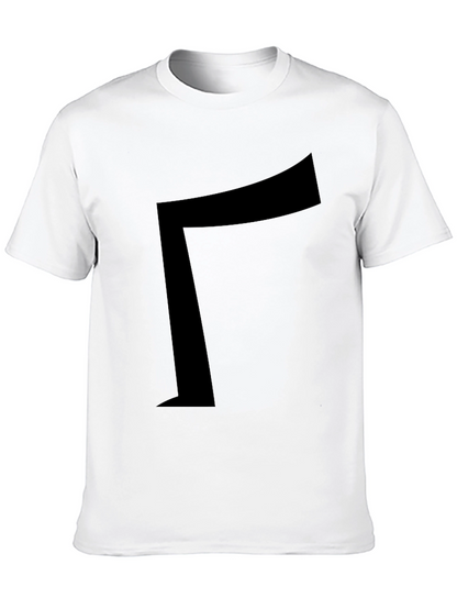 Black T-Shirt with Geometric Design