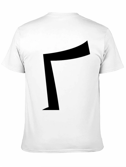 Black T-Shirt with Geometric Design