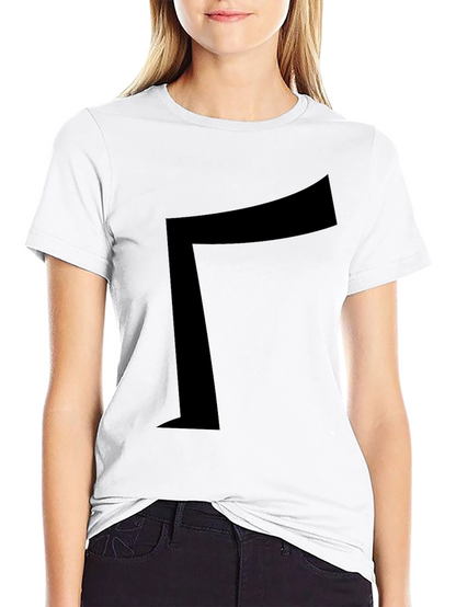 Black T-Shirt with Geometric Design