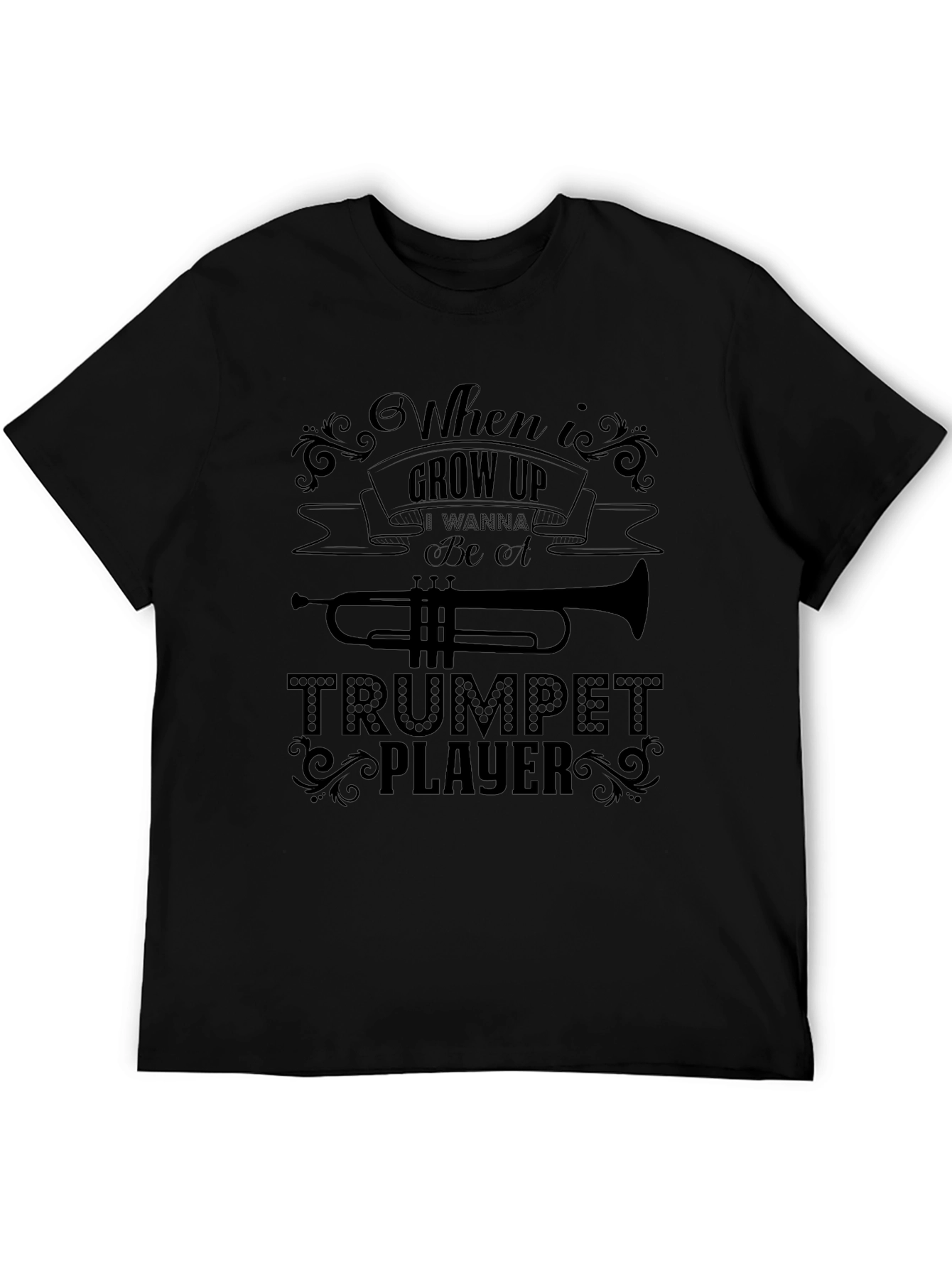 When I Grow Up Trumpet Player Black T-Shirt