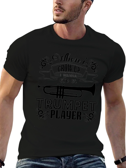 When I Grow Up Trumpet Player Black T-Shirt