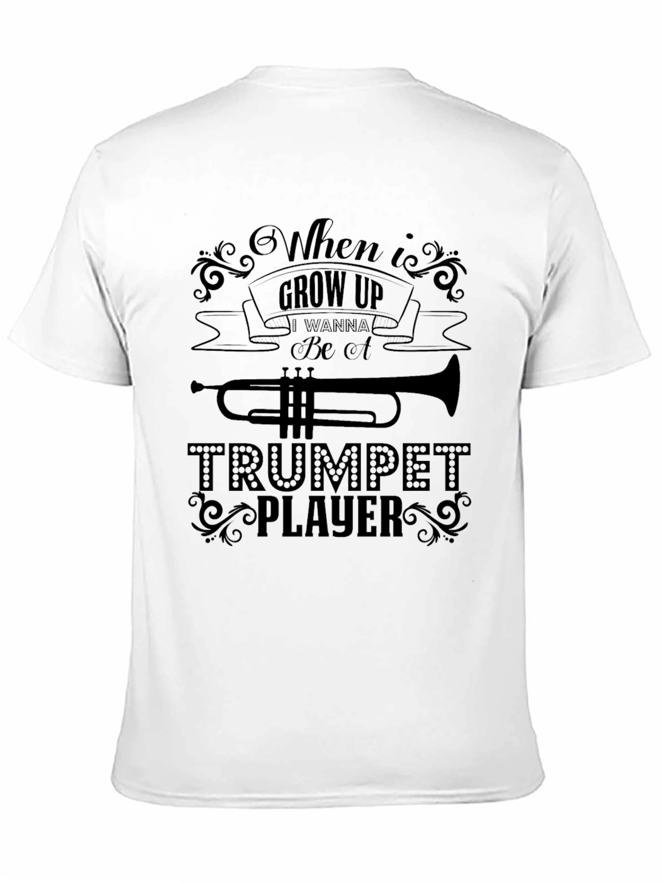 When I Grow Up Trumpet Player Black T-Shirt