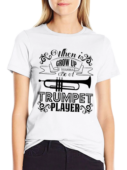 When I Grow Up Trumpet Player Black T-Shirt