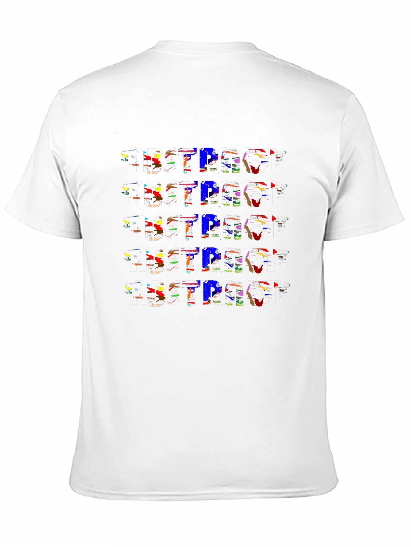 Abstract Design Black Cotton T-Shirt