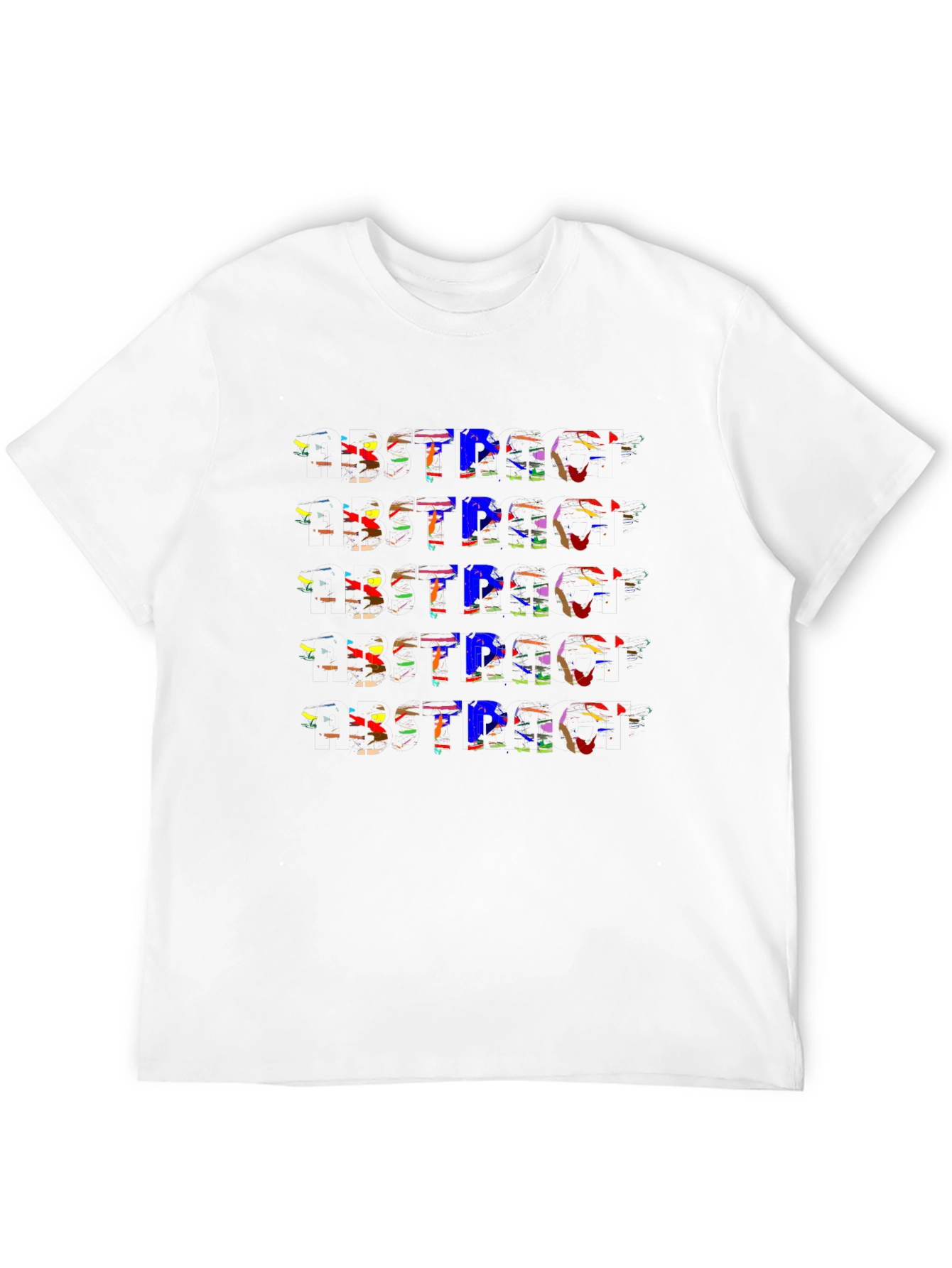 Abstract Design Black Cotton T-Shirt