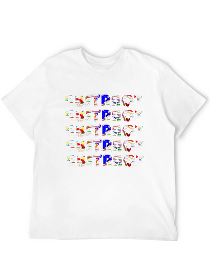 Abstract Design Black Cotton T-Shirt