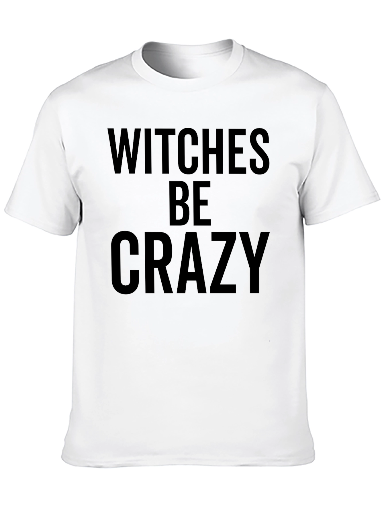 Witches Be Crazy Graphic Tee - Black Cotton T-Shirt