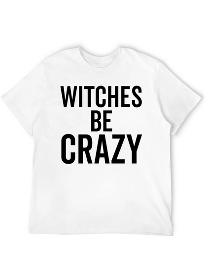 Witches Be Crazy Graphic Tee - Black Cotton T-Shirt