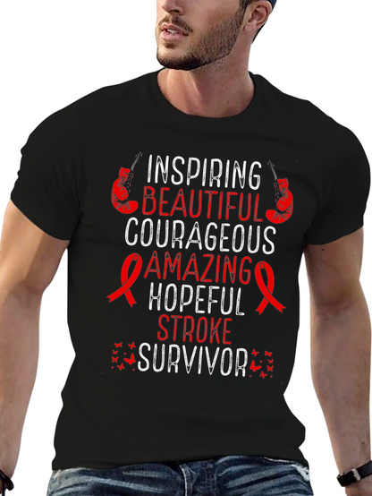 Stroke Survivor Inspiring Graphic T-Shirt