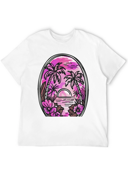 Tropical Palm Sunset Graphic Tee