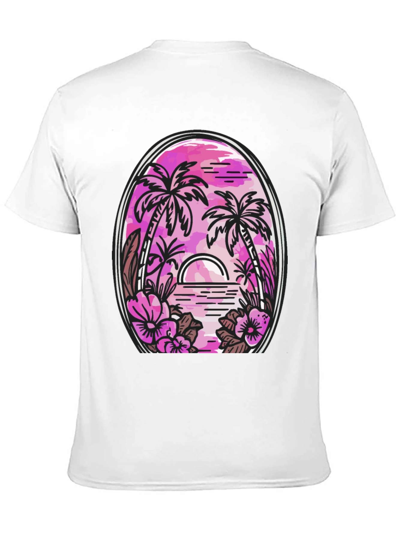 Tropical Palm Sunset Graphic Tee