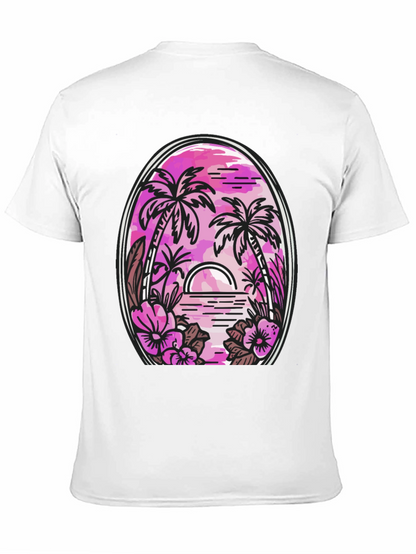 Tropical Palm Sunset Graphic Tee