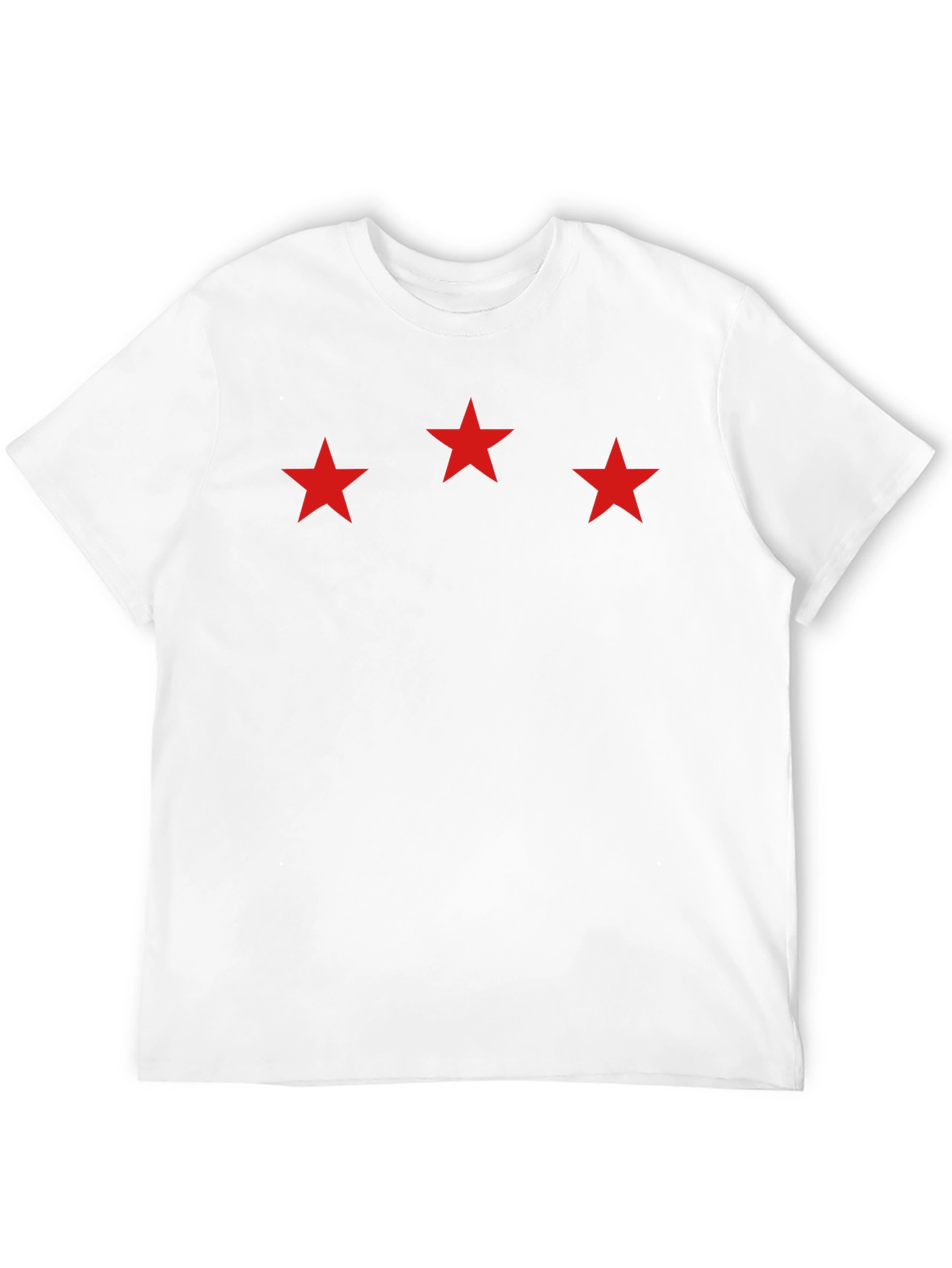 Three Star Graphic Black T-Shirt
