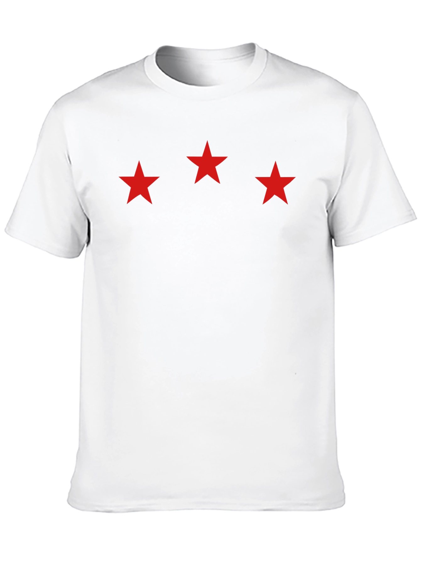 Three Star Graphic Black T-Shirt
