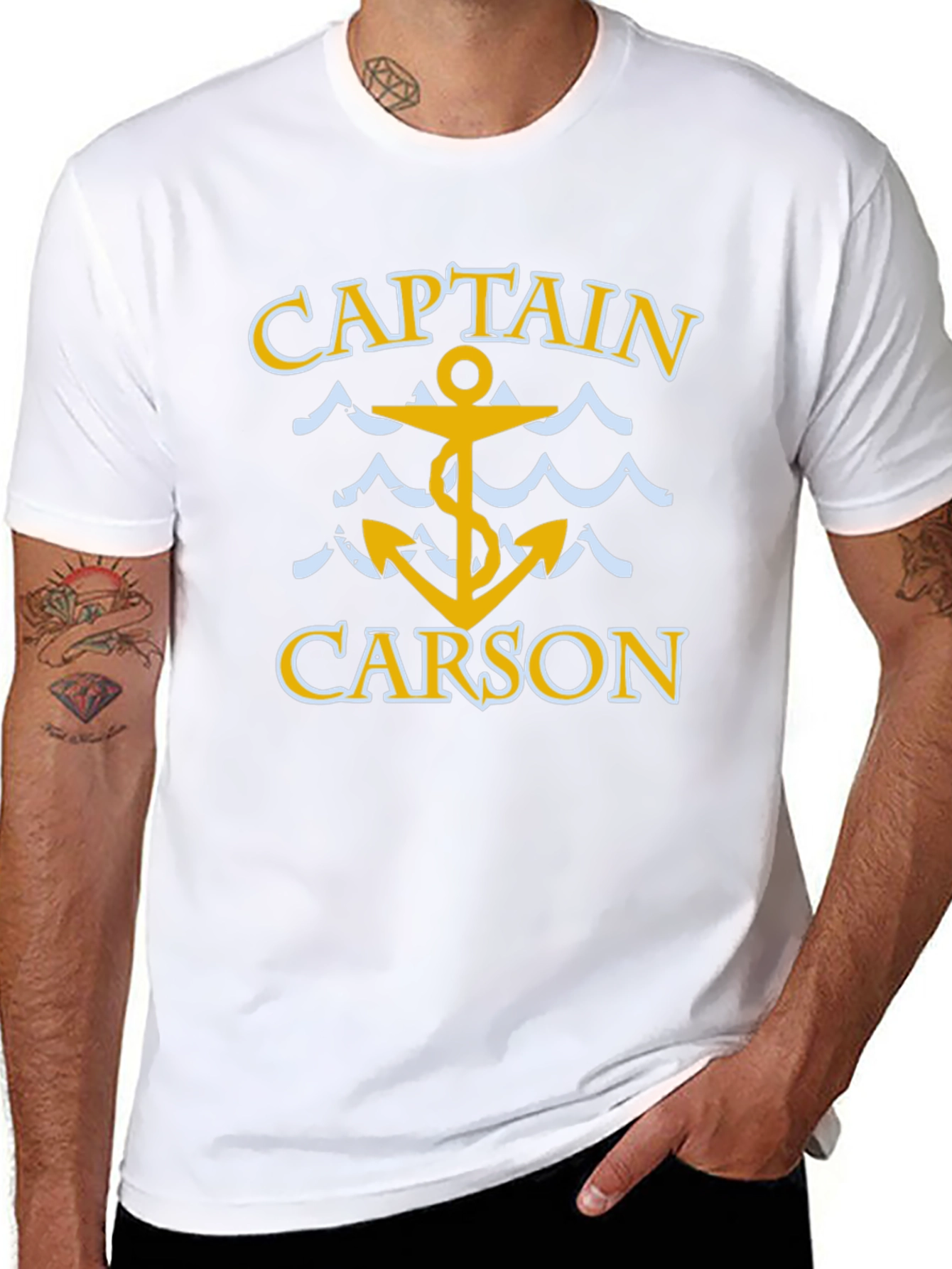 Captain Carson T-Shirt - Nautical Anchor Design
