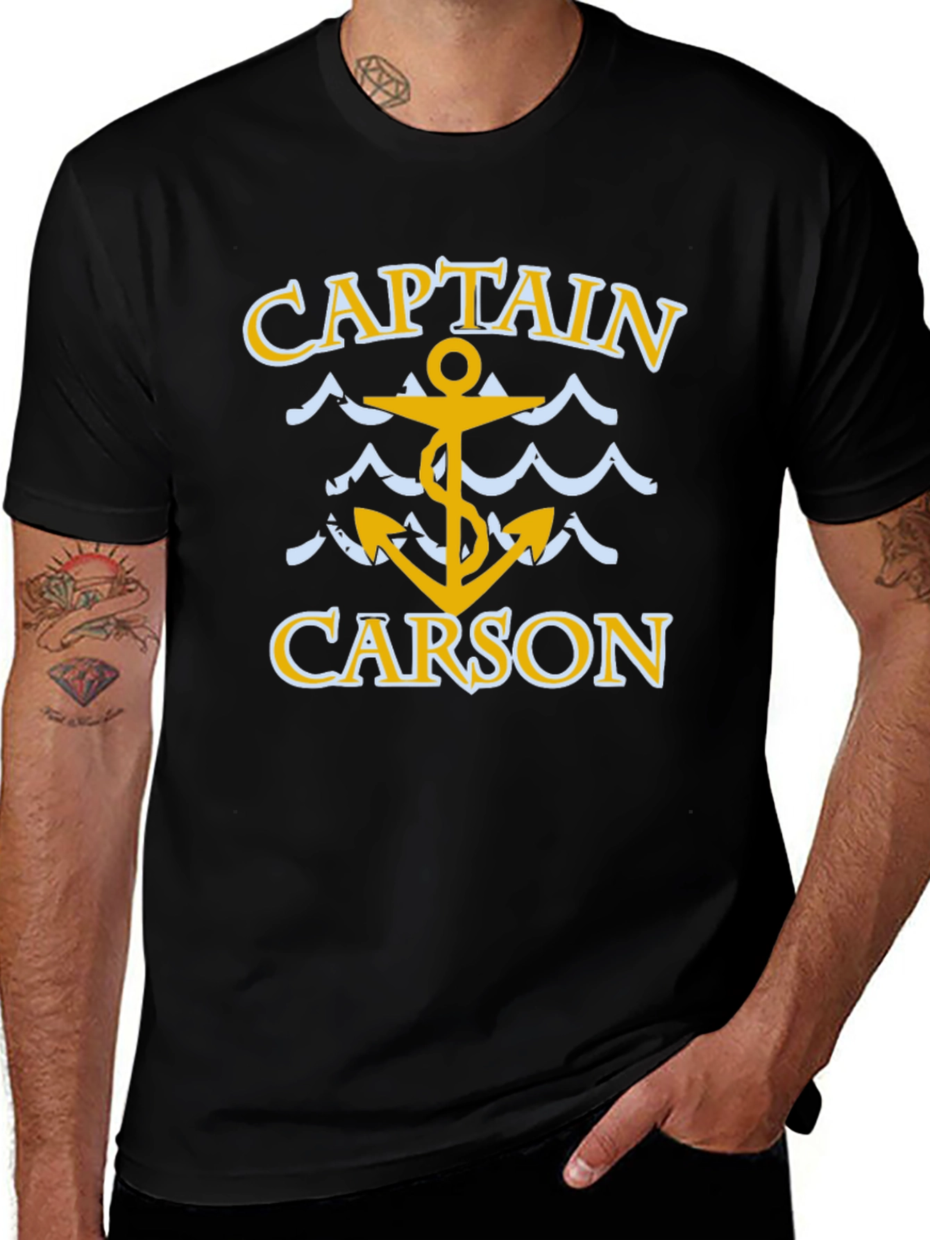 Captain Carson T-Shirt - Nautical Anchor Design