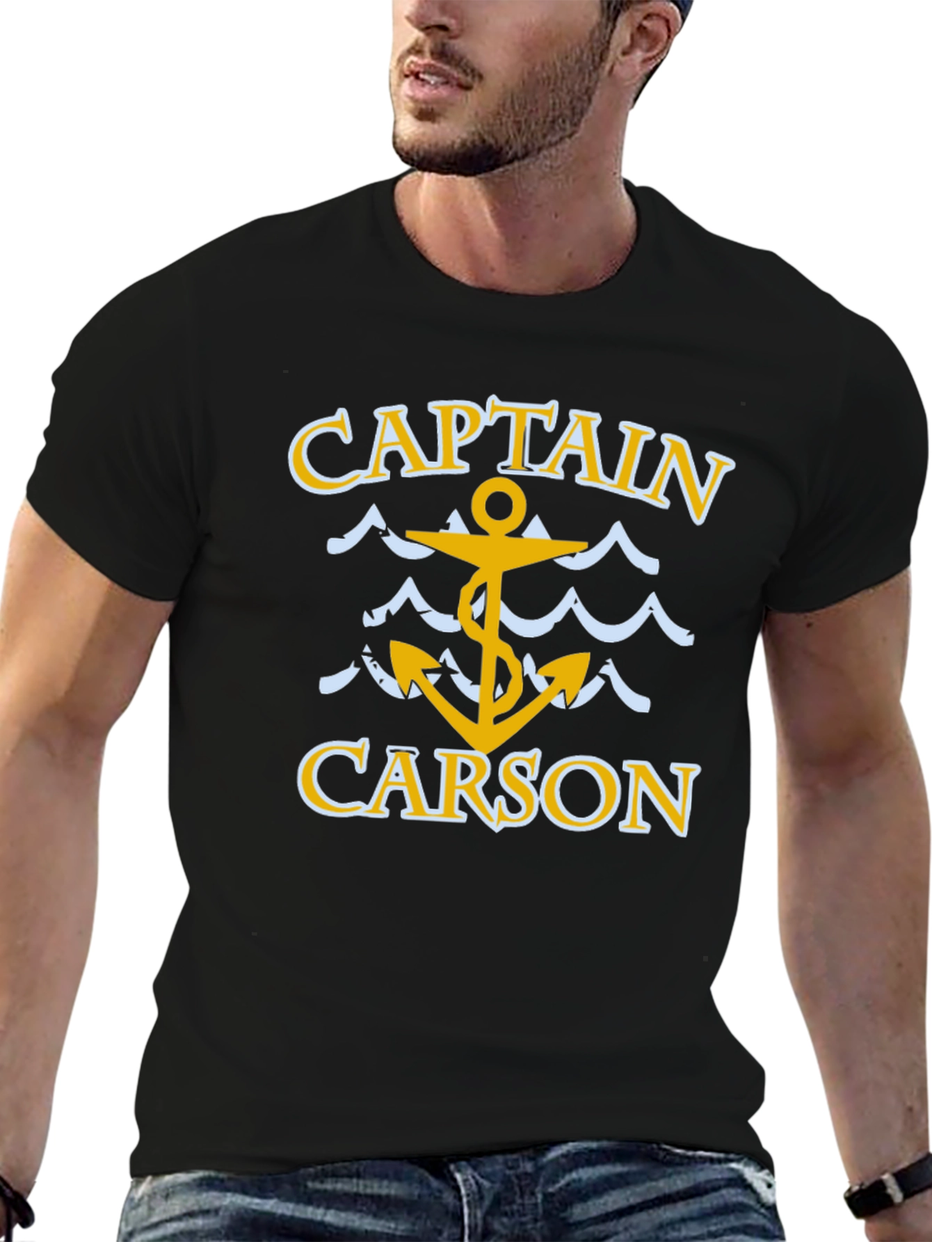 Captain Carson T-Shirt - Nautical Anchor Design
