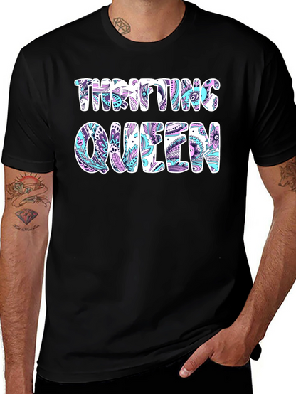 Thrifting Queen Black Graphic Tee
