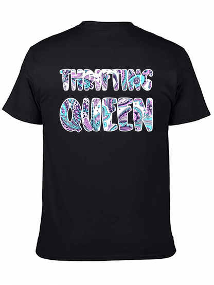 Thrifting Queen Black Graphic Tee